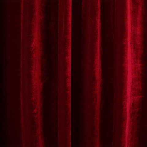 CURTAIN, Dark Red Velour 3.2m x 2.2m drop